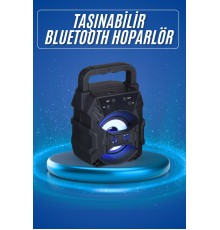 Işıklı Bluetooth Hoparlör Ses Bombası Taşınabilir Yüksek Ses Kaliteli Radyo Özelliği