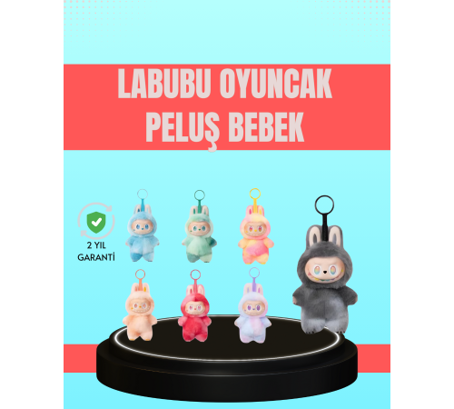 Yumuşak Kumaşlı 20 cm Labubu Peluş – 3 Yaş Üzeri Uygun
