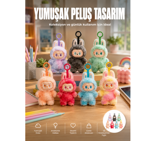 Dekoratif Labubu Peluş Figür Oyuncak Yeni Seri