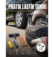 Otomobil Motosiklet Bisiklet İçin Güvenli Lastik Tamir Kiti
