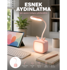 Şarj Edilebilir LED Masa Lambası Kablosuz Taşınabilir Gece Lambası
