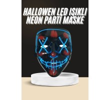 Işıklı Led Maske Parti Eğlence Maskesi Hallowen Neon Maske