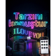 RGB LED Matrix Panel Esnek Yapı Uygulama Kontrollü Kayan Yazı Ekranı
