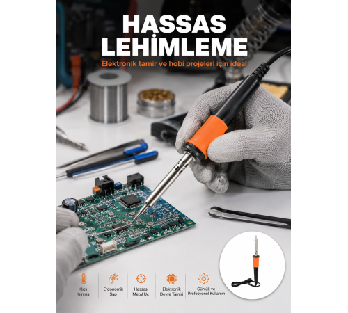 Güvenli Kullanım Sağlayan Isı Yalıtımlı Lehimleme Kalemi