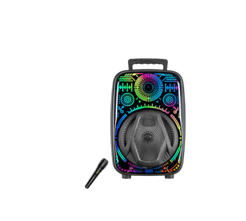 Karaoke Hoparlör RGB LED Işıklı USB FM Radyo Destekli Taşınabilir Speaker