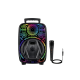 Taşınabilir Bluetooth Speaker Mikrofonlu RGB Işıklı Karaoke Ses Sistemi