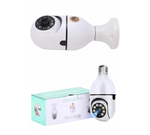 Güvenlik Kamerası Wi-Fi Özellikli 360 Derece Full Hd 1080p Ampül Kamera