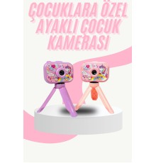 Çocuk Için Eğitici Video Kamera Ayaklı Mini Fotoğraf Makinesi