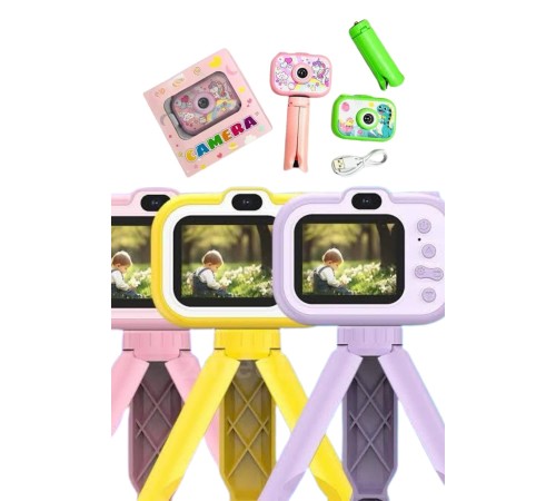 Çocuk Için Eğitici Video Kamera Ayaklı Mini Fotoğraf Makinesi