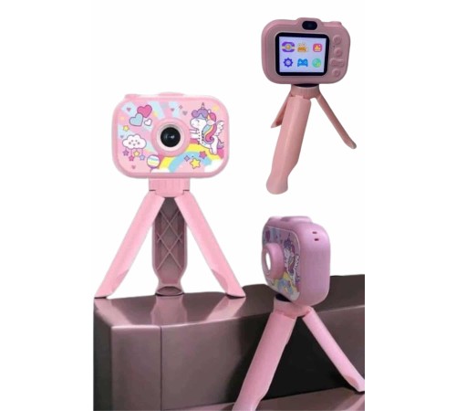 Çocuklara Özel Ayaklı Mini Fotoğraf Makinesi Dijital LCD Ekran