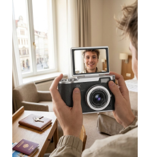 48 MP 4K Dijital Kamera 8X Zoom ve 180 Derece Ekran Yeni Başlayanlar İçin Uygun