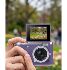48 MP Dijital Fotoğraf Makinesi 4K Video Flip Ekranlı Kompakt