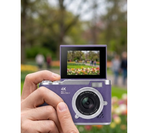 48 MP Dijital Fotoğraf Makinesi 4K Video Flip Ekranlı Kompakt