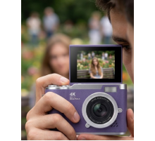 4K Kompakt Kamera 48 MP Autofocus Flash Özellikli Vlog Kamera