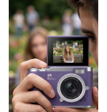 4K Kompakt Kamera 48 MP Autofocus Flash Özellikli Vlog Kamera