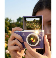 Flip Ekranlı Dijital Kamera 4K Video 48 MP Güzelleştirme Modu