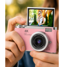 Profesyonel Çekim İçin 48 MP Kamera 18x Zoom Flip Ekran Dijital Kamera