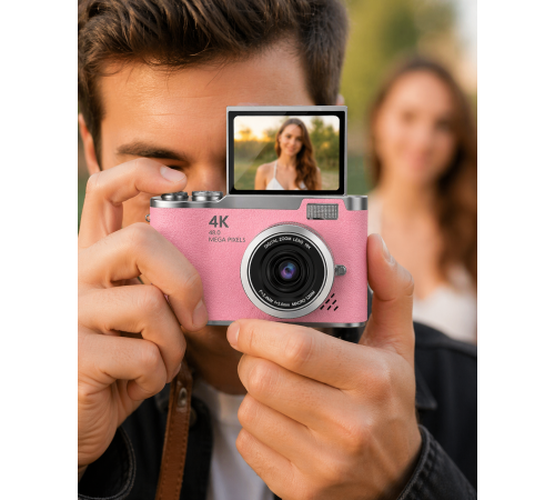 Yeni Nesil Dijital Kamera 48 MP Selfie Vlog Kamera Flip Screen Zoomlu