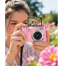 Sosyal Medya İçerik Kamera 48 MP HD Video Flip Ekranlı Dijital Kamera