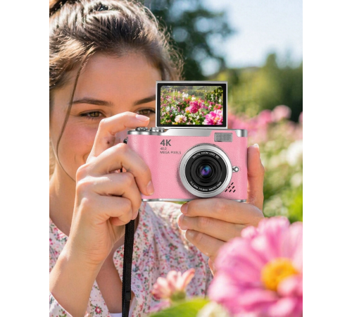 Sosyal Medya İçerik Kamera 48 MP HD Video Flip Ekranlı Dijital Kamera