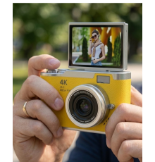 Profesyonel Çekim İçin 48 MP Dijital Kamera Flip Screen 18x Zoom Uzun Pil Ömrü
