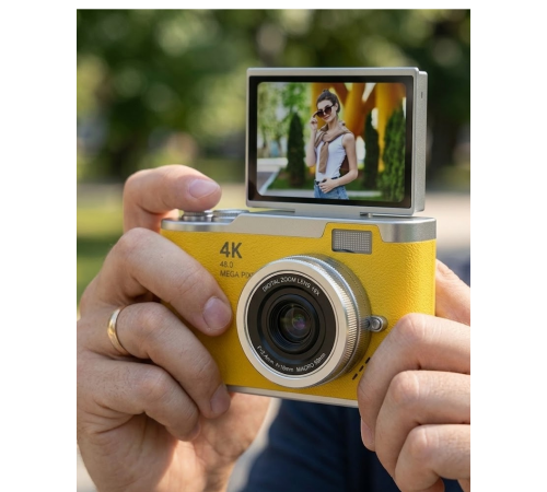 Dijital Kamera 18x Zoom Flip Ekran Uzun Pil Ömrü