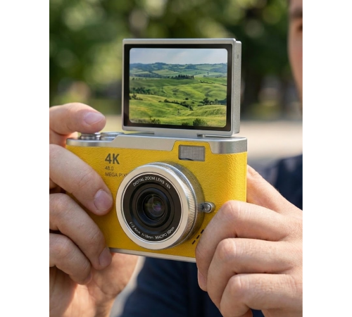 Yeni Nesil Dijital Kamera 48 MP 4K Video Zoomlu Selfie ve Vlog Kamera