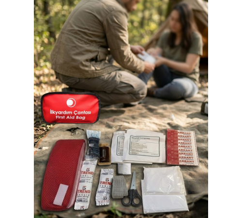 Kompakt İlk Yardım Çantası Temel Medikal Malzemelerle Donatılmış