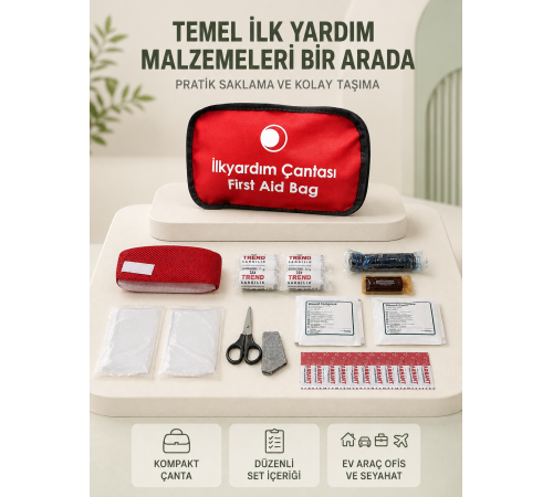 Araç ve Ev İçin İlk Yardım Çantası Acil Set