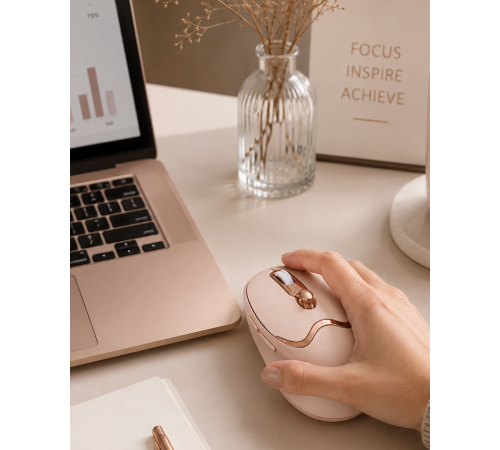 Ergonomik Tasarımlı Kablosuz Mouse Bluetooth ve USB Alıcılı