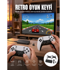 Taşınabilir Retro Oyun Çubuğu Kablosuz Oyun Kolu Seti Yeni Nesil
