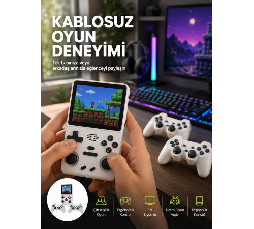 HDMI Destekli Kablosuz Oyun Konsolu 10.000 Oyun Yeni Nesil