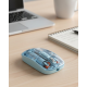 Bluetooth 5.2 ve 2.4G USB Kablosuz Mouse Pilli Mavi Tasarım