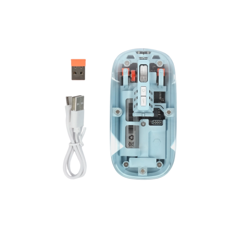 Bluetooth 5.2 Destekli Mavi Pilli Kablosuz Mouse