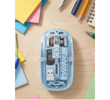 Ofis ve Günlük Kullanım İçin Mavi Bluetooth Kablosuz Mouse