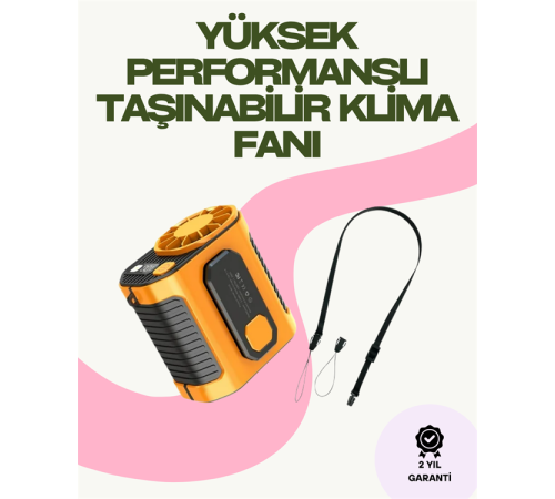 Dijital Göstergeli Turbo Taşınabilir Fan – USB Type-C, 3 Serinlik Modu
