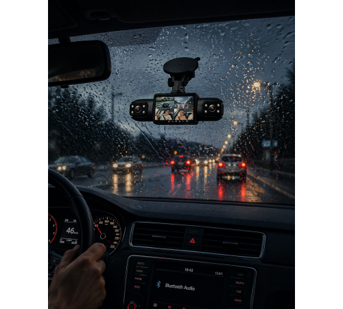 Full HD Araç İçi Kamera Geniş Açılı Lens ve Çok Kanallı Kayıt