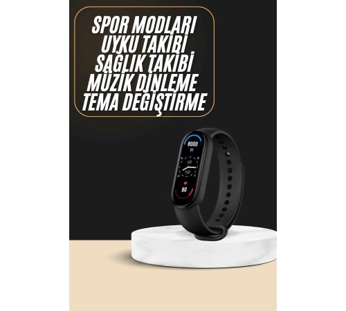 Akıllı Bileklik Android ve İOS Uyumlu Bildirim ve Çağrı Görme Spor Takibi