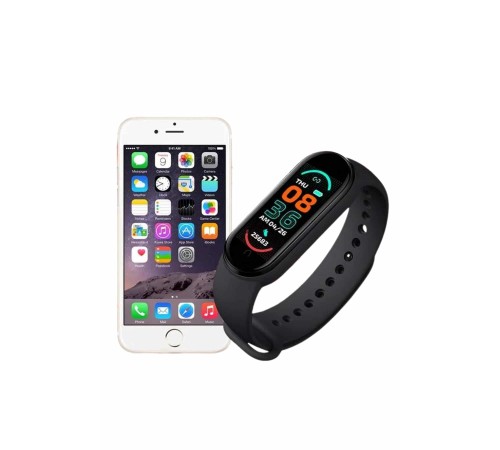 M6 Akıllı Bileklik Siyah Adımsayar Spor Takibi Android ve İOS Uyumlu