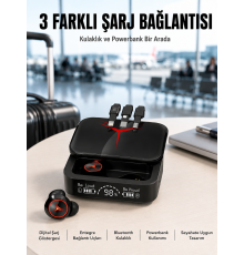 Tws Powerbank Kutulu Dijital Göstergeli Bluetooth Kulaklık Kablosuz Kulakiçi Kulaklık Yeni Nesil