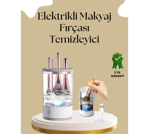 USB Şarjlı Derin Temizlik Makyaj Fırçası Yıkama Makinesi