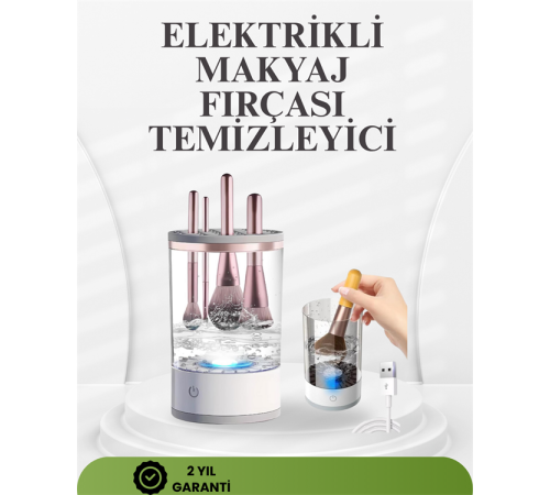 USB Şarjlı Derin Temizlik Makyaj Fırçası Yıkama Makinesi