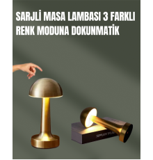 %100 Kademeli Ayarlanabilir Işık – USB Şarjlı Masa Lambası