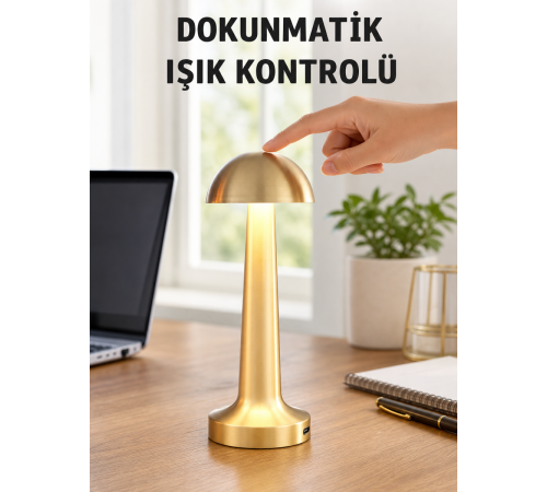 Modern Tasarım Şarjlı Masa Lambası – 1800 mAh Batarya Yeni Nesil