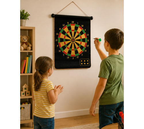 Manyetik Dart Oyunu Katlanabilir Güvenli Dart Seti 6 Ok Hediyeli