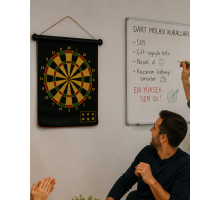Aile ve Arkadaş Oyunları İçin Manyetik Dart Tahtası 6 Ok Dahil