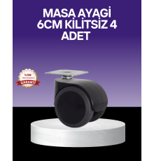 Çok Amaçlı Kilitsiz Masa Ayağı Tekerleği 6 cm