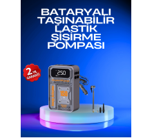 6000mAh Bataryalı LED Ekranlı Akıllı Hava Kompresörü