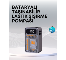 150 PSI Kablosuz Dijital Ekranlı Taşınabilir Araç Lastik Pompası