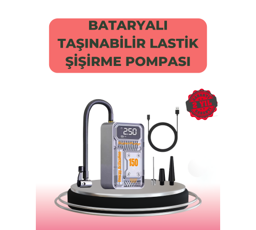 Çok Fonksiyonlu Araç, Bisiklet, Top Uyumlu Elektrikli Hava Pompası
